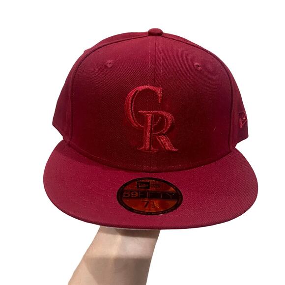 New Era colorado rockies Tonal Fitted Hat 7 1/2 - Picture 1 of 4